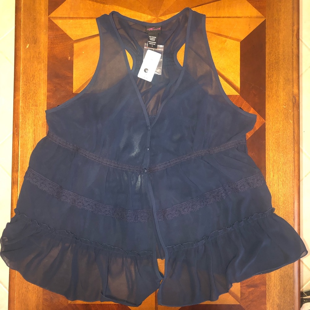 Sheer Torrid Tank Blouse - NWT